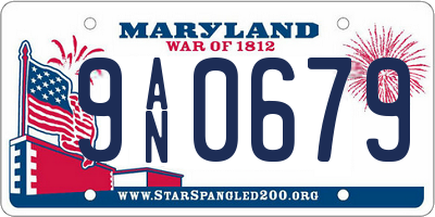 MD license plate 9AN0679