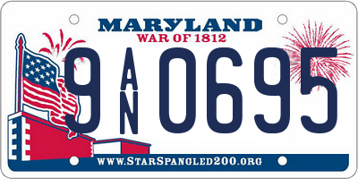 MD license plate 9AN0695