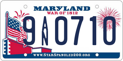 MD license plate 9AN0710