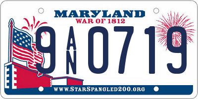 MD license plate 9AN0719