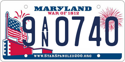 MD license plate 9AN0740
