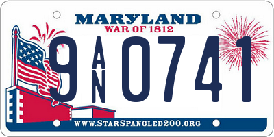 MD license plate 9AN0741