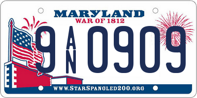 MD license plate 9AN0909