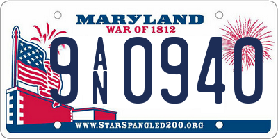 MD license plate 9AN0940