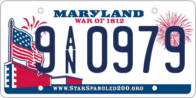 MD license plate 9AN0979