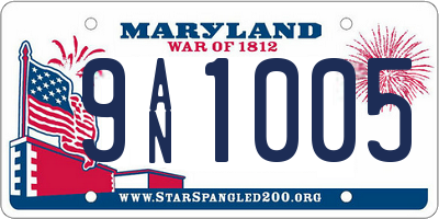 MD license plate 9AN1005