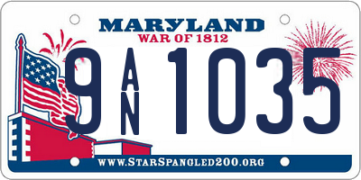 MD license plate 9AN1035
