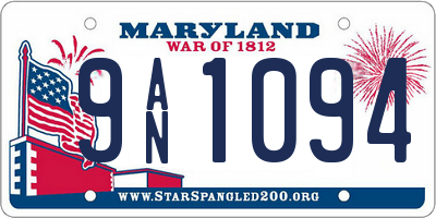 MD license plate 9AN1094