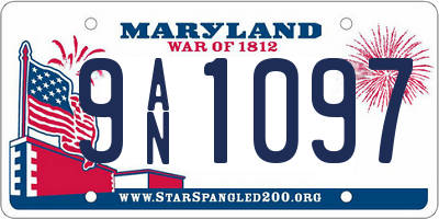 MD license plate 9AN1097