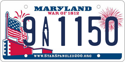MD license plate 9AN1150