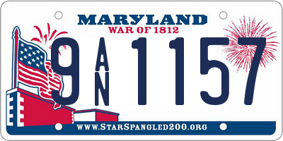 MD license plate 9AN1157
