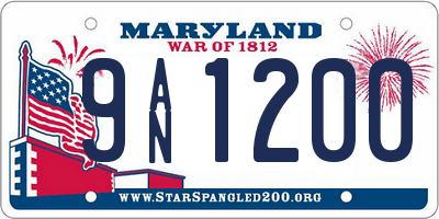 MD license plate 9AN1200