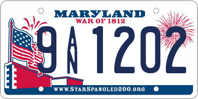 MD license plate 9AN1202