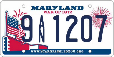 MD license plate 9AN1207