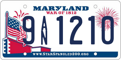 MD license plate 9AN1210