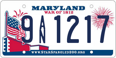 MD license plate 9AN1217