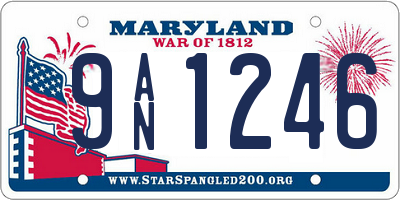 MD license plate 9AN1246