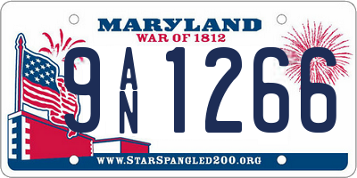 MD license plate 9AN1266