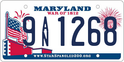 MD license plate 9AN1268