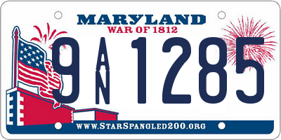 MD license plate 9AN1285
