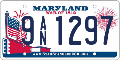 MD license plate 9AN1297