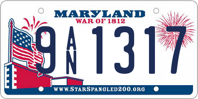 MD license plate 9AN1317