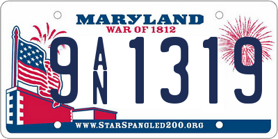 MD license plate 9AN1319
