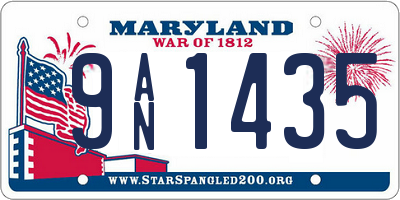 MD license plate 9AN1435