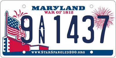 MD license plate 9AN1437