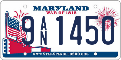 MD license plate 9AN1450
