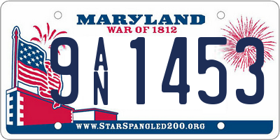 MD license plate 9AN1453