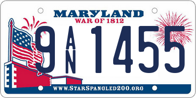 MD license plate 9AN1455