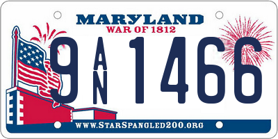 MD license plate 9AN1466