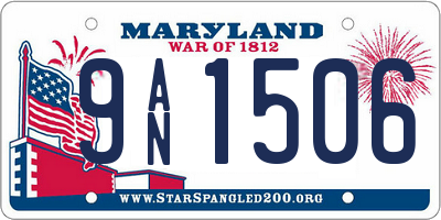 MD license plate 9AN1506
