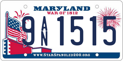 MD license plate 9AN1515