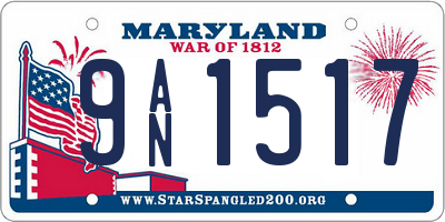 MD license plate 9AN1517