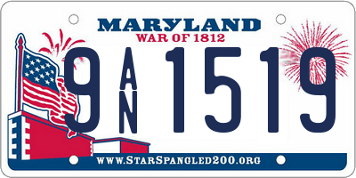 MD license plate 9AN1519