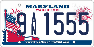 MD license plate 9AN1555
