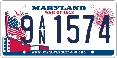 MD license plate 9AN1574