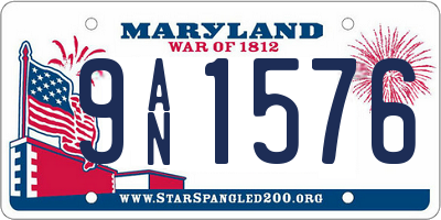 MD license plate 9AN1576