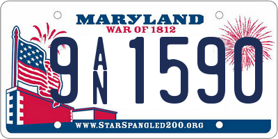 MD license plate 9AN1590
