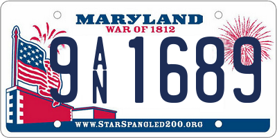 MD license plate 9AN1689