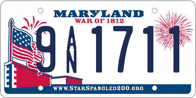 MD license plate 9AN1711