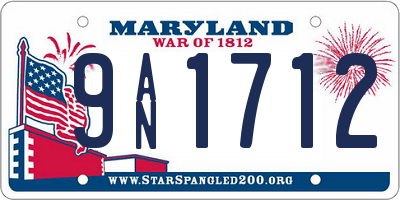 MD license plate 9AN1712