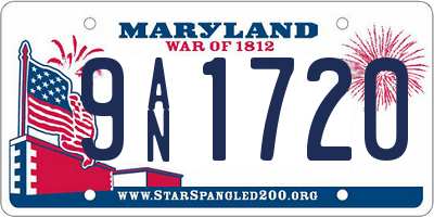 MD license plate 9AN1720