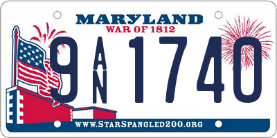 MD license plate 9AN1740