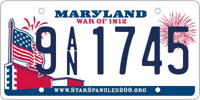 MD license plate 9AN1745