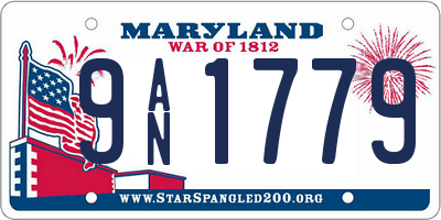 MD license plate 9AN1779