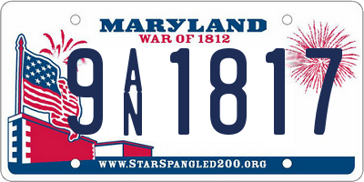 MD license plate 9AN1817