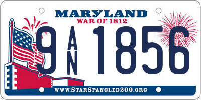 MD license plate 9AN1856